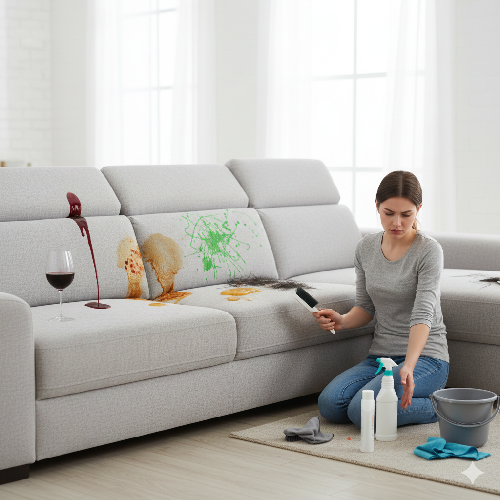 مشاكل تنظيف الكنب