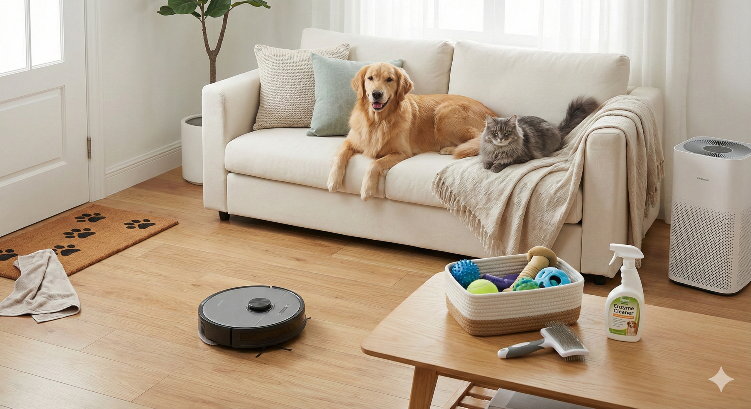 كيف تحافظ علي نظافة منزلك فى وجود الحيوانات الاليفة