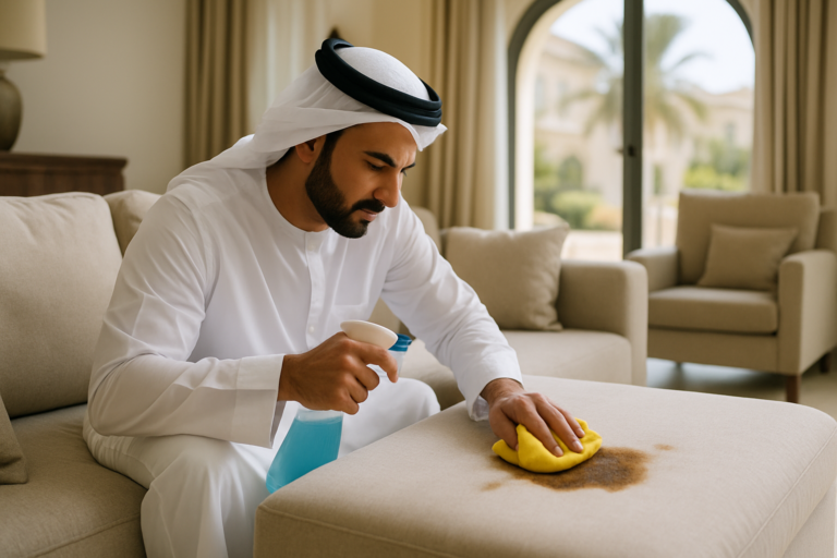 تنظيف كنب دبي بقع زيت طوارئ: دليلك للحل الفوري